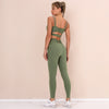 Seamless Solid Yoga Suit GYM Sporty Fitness Two Piece Set Running Sports Jogging Tracksuit Bra Top Leggings Workout Wear | Vimost Shop.