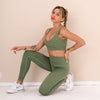 Seamless Solid Yoga Suit GYM Sporty Fitness Two Piece Set Running Sports Jogging Tracksuit Bra Top Leggings Workout Wear | Vimost Shop.