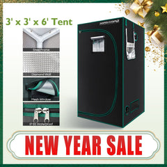 Reflective Mylar Grow Tent 1680D 100x100x180cm Growing Tent for Plants, Grow Kit (39''x39''x70'')