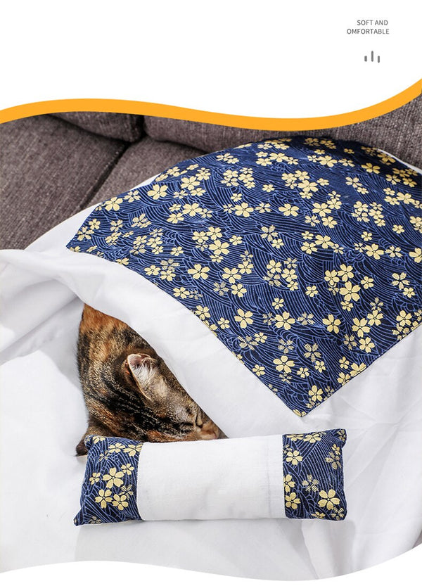 Removable Dog Cat Bed Cat Sleeping Bag Sofas Mat Winter Warm Blanket Nest Puppy Kennel Cushion for Small Dogs Cats Pet Products | Vimost Shop.