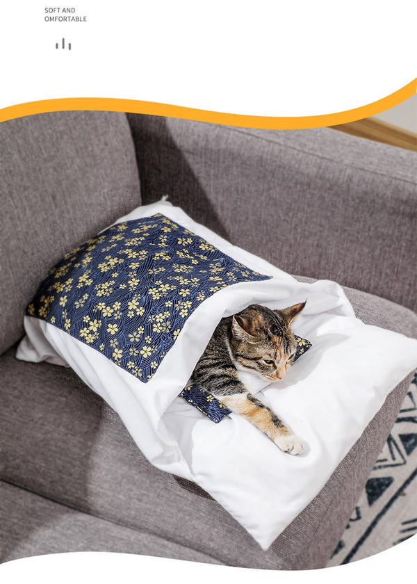 Removable Dog Cat Bed Cat Sleeping Bag Sofas Mat Winter Warm Blanket Nest Puppy Kennel Cushion for Small Dogs Cats Pet Products | Vimost Shop.