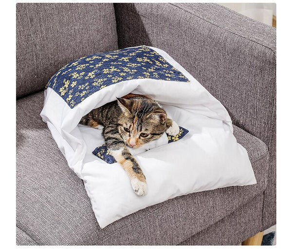 Removable Dog Cat Bed Cat Sleeping Bag Sofas Mat Winter Warm Blanket Nest Puppy Kennel Cushion for Small Dogs Cats Pet Products | Vimost Shop.