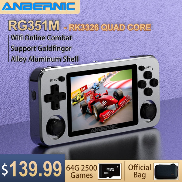 RG351M Retro Video Game Console Aluminum Alloy Shell RG351P 2500 Game Portable Console RG351 Handheld Game Player | Vimost Shop.