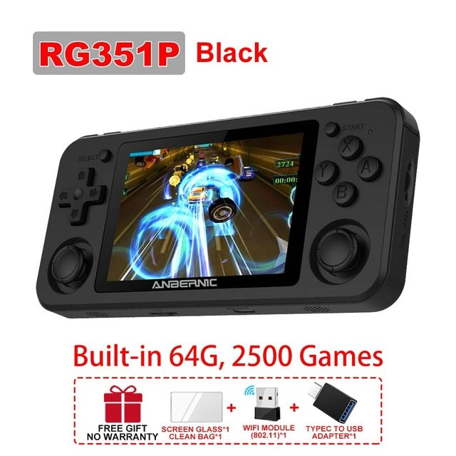 RG351M Retro Video Game Console Aluminum Alloy Shell RG351P 2500 Game Portable Console RG351 Handheld Game Player | Vimost Shop.