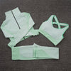 Women Yoga 2/3PCS Seamless Zipper Yoga Suit GYM Workout Sportswear Fitness Clothing Fitness Long Sleeve Top High Waist Set | Vimost Shop.