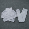 Women Yoga 2/3PCS Seamless Zipper Yoga Suit GYM Workout Sportswear Fitness Clothing Fitness Long Sleeve Top High Waist Set | Vimost Shop.