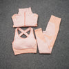 Women Yoga 2/3PCS Seamless Zipper Yoga Suit GYM Workout Sportswear Fitness Clothing Fitness Long Sleeve Top High Waist Set | Vimost Shop.