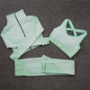 Women Yoga 2/3PCS Seamless Zipper Yoga Suit GYM Workout Sportswear Fitness Clothing Fitness Long Sleeve Top High Waist Set | Vimost Shop.