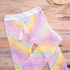 Women Sexy Colorful Crochet Bikini Pants Set Cover-up Sexy Tassel Beach See Through Wide Leg Pants Sea Trouser Bottoms Suit | Vimost Shop.