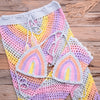 Women Sexy Colorful Crochet Bikini Pants Set Cover-up Sexy Tassel Beach See Through Wide Leg Pants Sea Trouser Bottoms Suit | Vimost Shop.