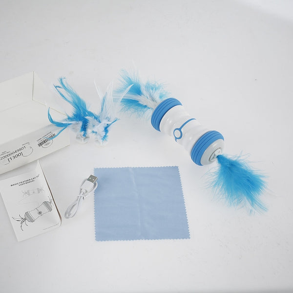 Interactive Cat Feather Toys Indoor Automatic Irregular Moving LED Lights USB Rechargeable Kitten Cats Pet Supply | Vimost Shop.