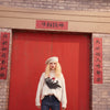 New Yew Cat Jacquard Casual Knit Pullover Sweater Women,Spring Vintage Full Sleeve Girly Basic Daily Warmness Top