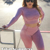 2pcs/set Women Sport Suit Yoga Set Gym Workout Clothes Long Sleeve Shirt Fitness Crop Top + High Waist Energy Seamless Leggings | Vimost Shop.