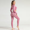 2pcs/set Women Sport Suit Yoga Set Gym Workout Clothes Long Sleeve Shirt Fitness Crop Top + High Waist Energy Seamless Leggings | Vimost Shop.