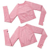 2pcs/set Women Sport Suit Yoga Set Gym Workout Clothes Long Sleeve Shirt Fitness Crop Top + High Waist Energy Seamless Leggings | Vimost Shop.
