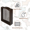Solid Construction Foldable Portable Design Dog Fences 24" 4-Panel Wooden Folding Free Standing Gate Pet Gate PS7333 | Vimost Shop.