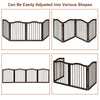 Solid Construction Foldable Portable Design Dog Fences 24" 4-Panel Wooden Folding Free Standing Gate Pet Gate PS7333 | Vimost Shop.