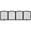 Solid Construction Foldable Portable Design Dog Fences 24" 4-Panel Wooden Folding Free Standing Gate Pet Gate PS7333 | Vimost Shop.