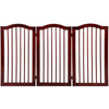 3 Panels Folding Freestanding Stylish Sturdy Smooth Wood Pet Dog Safety Gate Fold Free-standing 360 Degrees Rotate PS7085 | Vimost Shop.