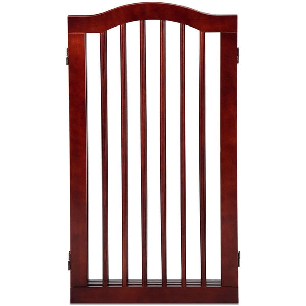 3 Panels Folding Freestanding Stylish Sturdy Smooth Wood Pet Dog Safety Gate Fold Free-standing 360 Degrees Rotate PS7085 | Vimost Shop.