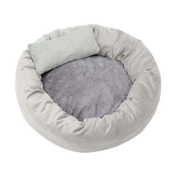 Removable Cat Bed Soft Velvet Gray Pet Beds for Dog Puppy Cat Sleeping Cushion House Cats Mat with Free Pillow Pet Supplies | Vimost Shop.