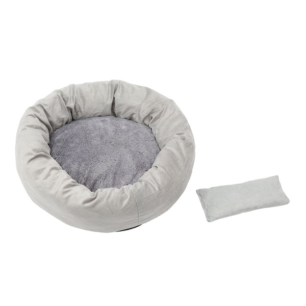 Removable Cat Bed Soft Velvet Gray Pet Beds for Dog Puppy Cat Sleeping Cushion House Cats Mat with Free Pillow Pet Supplies | Vimost Shop.