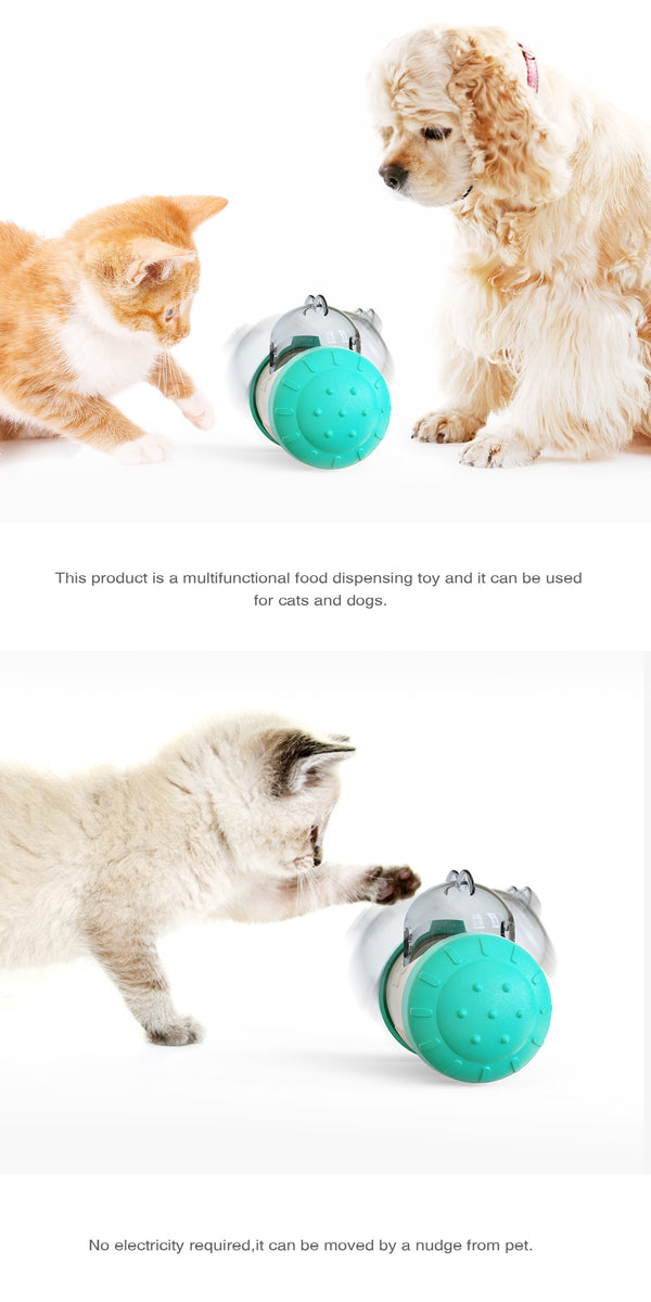 Pet Dog Cat Tumbler Toy Interactive Food Dispensing Ball Treat Puzzle IQ Training Feeder Slow Eating Toys Pet Product | Vimost Shop.