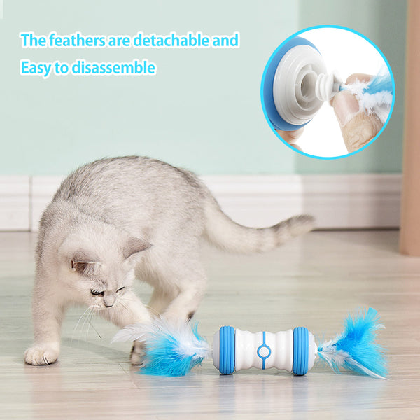 Interactive Cat Feather Toys Indoor Automatic Irregular Moving LED Lights USB Rechargeable Kitten Cats Pet Supply | Vimost Shop.