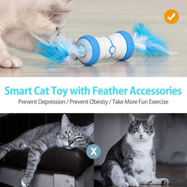 Interactive Cat Feather Toys Indoor Automatic Irregular Moving LED Lights USB Rechargeable Kitten Cats Pet Supply | Vimost Shop.