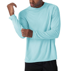 Men's Sun Protection T-shirts Summer UPF 50+ Long Sleeve Performance Quick Dry Breathable Hiking Fish T-shirts UV-Proof