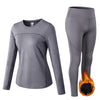 Thermal Sports Suits Women Workout Yoga Set Fitness Clothing High Waist Running Pants Gym Leggings Long Sleeve Crop Top Shirts | Vimost Shop.