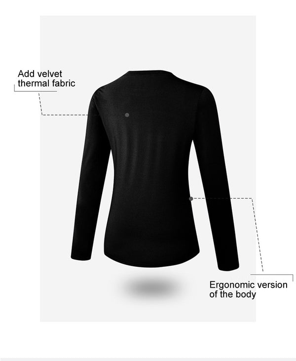 Thermal Sports Suits Women Workout Yoga Set Fitness Clothing High Waist Running Pants Gym Leggings Long Sleeve Crop Top Shirts | Vimost Shop.
