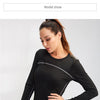 Thermal Sports Suits Women Workout Yoga Set Fitness Clothing High Waist Running Pants Gym Leggings Long Sleeve Crop Top Shirts | Vimost Shop.