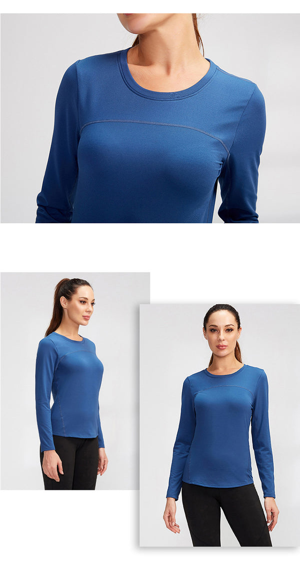 Thermal Sports Suits Women Workout Yoga Set Fitness Clothing High Waist Running Pants Gym Leggings Long Sleeve Crop Top Shirts | Vimost Shop.