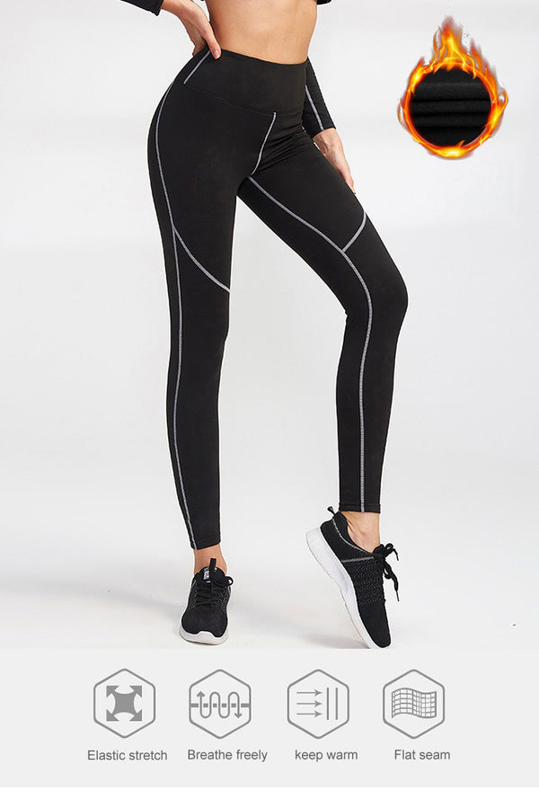 Thermal Sports Suits Women Workout Yoga Set Fitness Clothing High Waist Running Pants Gym Leggings Long Sleeve Crop Top Shirts | Vimost Shop.
