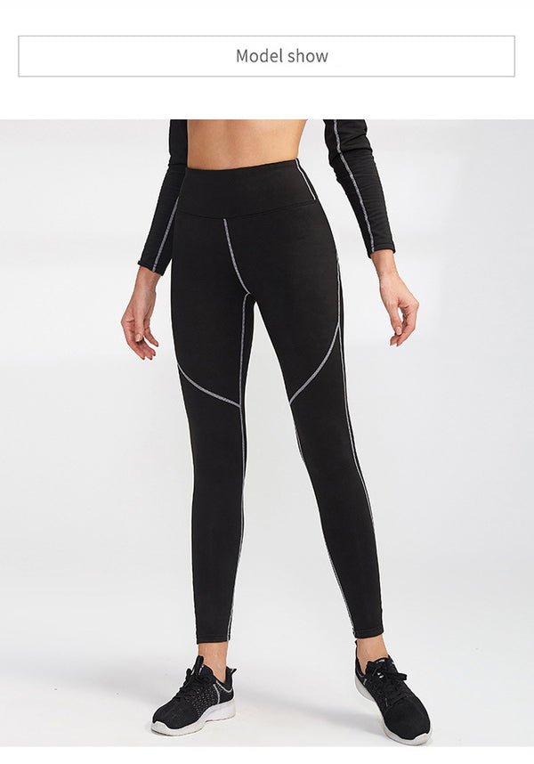 Thermal Sports Suits Women Workout Yoga Set Fitness Clothing High Waist Running Pants Gym Leggings Long Sleeve Crop Top Shirts | Vimost Shop.