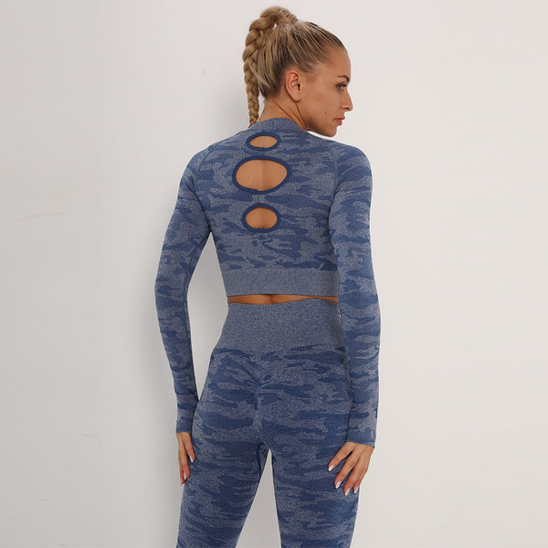 Yoga Tops Workout Clothes Long Sleeve Fitness Crop Top Gym Sportswear Seamless Running Shirts Sport T-shirt Athletic Cropped | Vimost Shop.