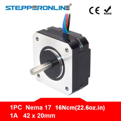 Short Body Nema 17 Stepper Motor 20mm 16Ncm 1A Nema17 Step Motor 4-Lead 17HS08-1004S Motor for CNC Extruder 3D Printer Motor