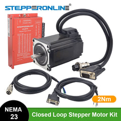 2Nm Nema 23 Closed Loop Stepper Motor Servo Driver Kit Nema 23 Stepper Motor with Encoder with 2pcs 1.7m Cables
