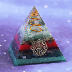 Orgonite Pyramid Energy Crystal Chakra Healing Reiki Converter To Gather Wealth And Prosperity Interior Resin Jewelry