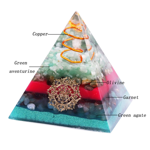 Orgonite Pyramid Energy Crystal Chakra Healing Reiki Converter To Gather Wealth And Prosperity Interior Resin Jewelry | Vimost Shop.