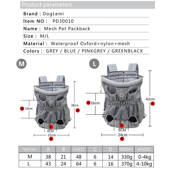 Pet Dog Carrier Backpack Breathable Outdoor Travel Products Bags For Small Medium Dog Cat Chihuahua Pets Mesh Shoulder | Vimost Shop.