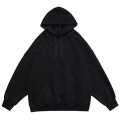 Hoodie Men Hit Color Letter Patch Hooded Sweatshirt Pullover Spring Harajuku College Style Simple All-match Streetwear