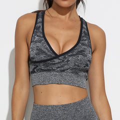 Yoga Bra Crop Tops Gym Seamless Sports Bras Fitness Padded Brassiere Workout Tank Top Running Short Vest Athletic Underwear