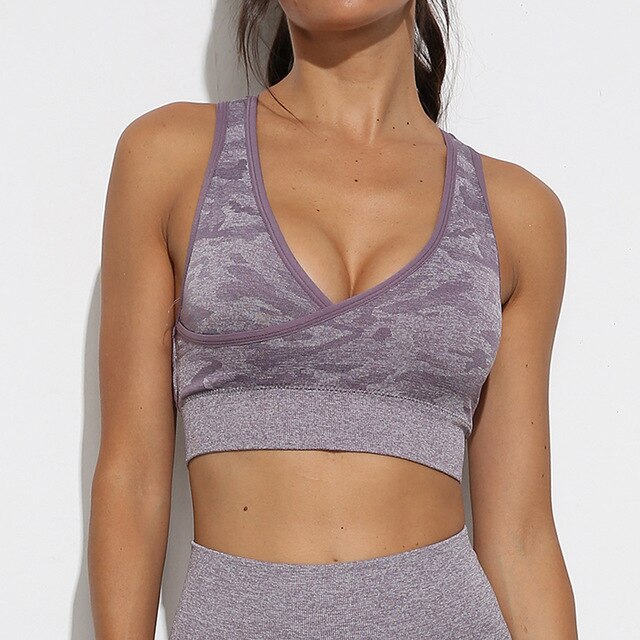 Yoga Bra Crop Tops Gym Seamless Sports Bras Fitness Padded Brassiere Workout Tank Top Running Short Vest Athletic Underwear | Vimost Shop.