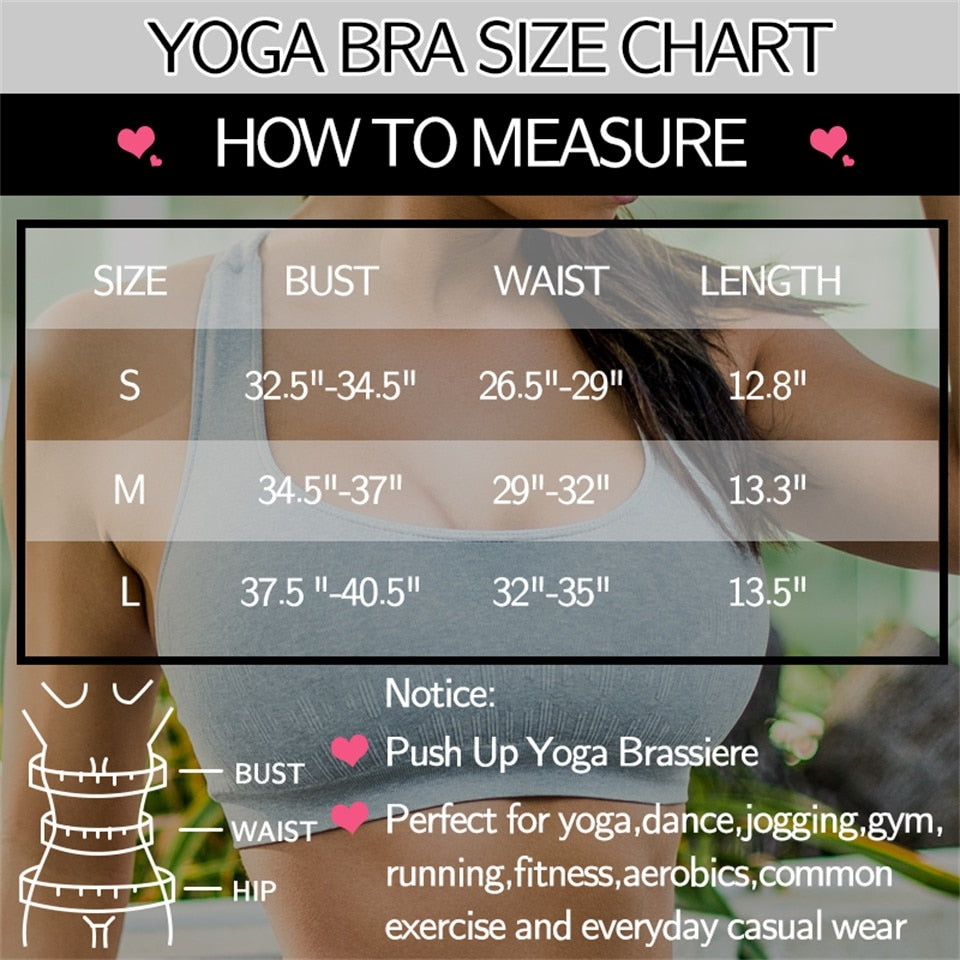 Yoga Bra Crop Tops Gym Seamless Sports Bras Fitness Padded Brassiere Workout Tank Top Running Short Vest Athletic Underwear | Vimost Shop.