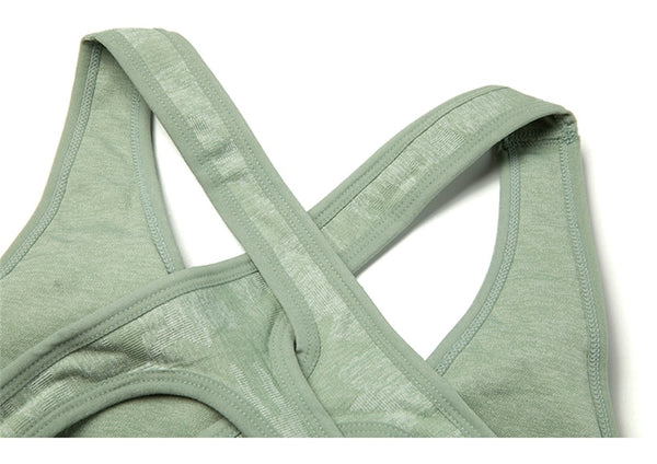 Yoga Bra Crop Tops Gym Seamless Sports Bras Fitness Padded Brassiere Workout Tank Top Running Short Vest Athletic Underwear | Vimost Shop.