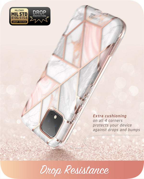 For Google Pixel 4 XL Case 6.3 inch (2019) Cosmo Full-Body Glitter Marble Bumper Case with Built-in Screen Protector | Vimost Shop.