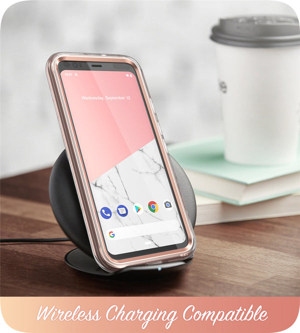 For Google Pixel 4 XL Case 6.3 inch (2019) Cosmo Full-Body Glitter Marble Bumper Case with Built-in Screen Protector | Vimost Shop.