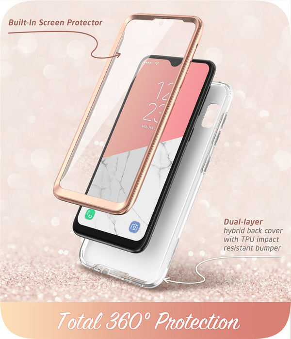 For Samsung Galaxy A10e Case Cosmo Full-Body Glitter Marble Bumper Case with Built-in Screen Protector | Vimost Shop.